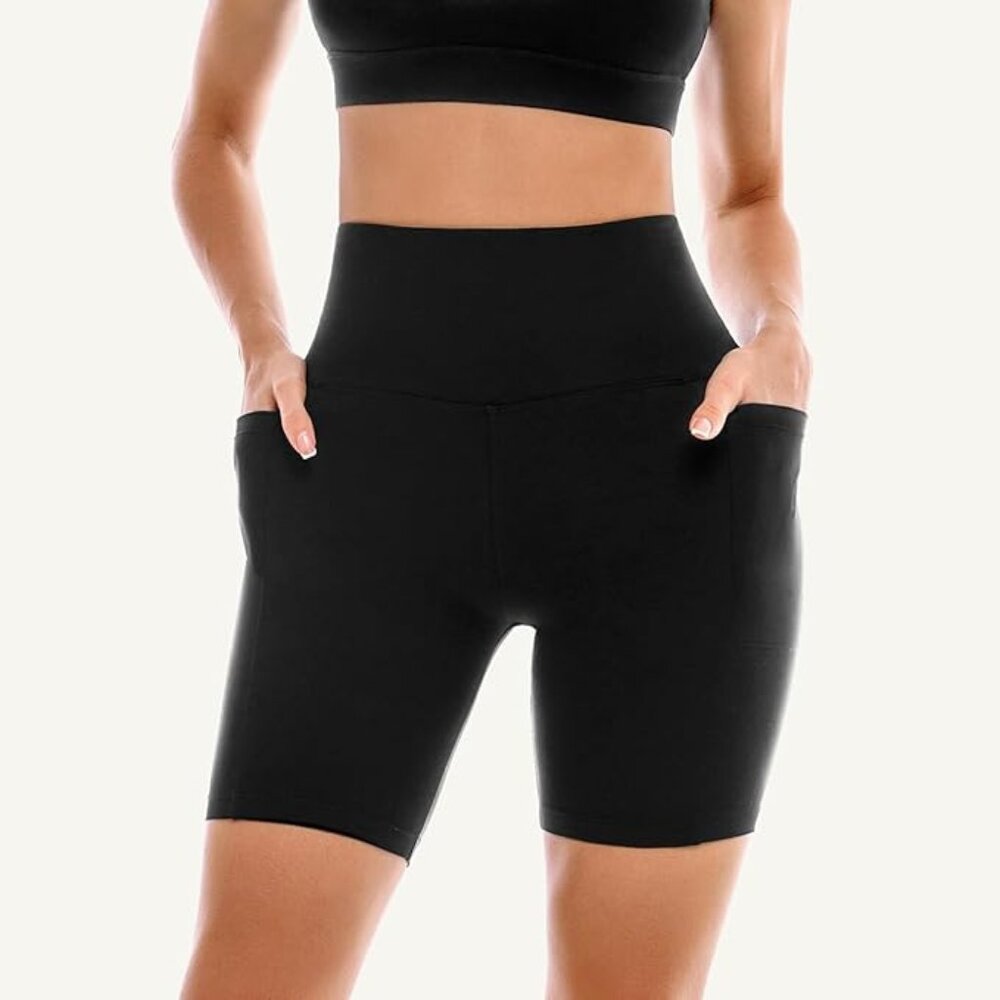 ACTIVE DEOMINO Athletic Shorts Active Phone Pockets High Waisted Sport Yoga  S
